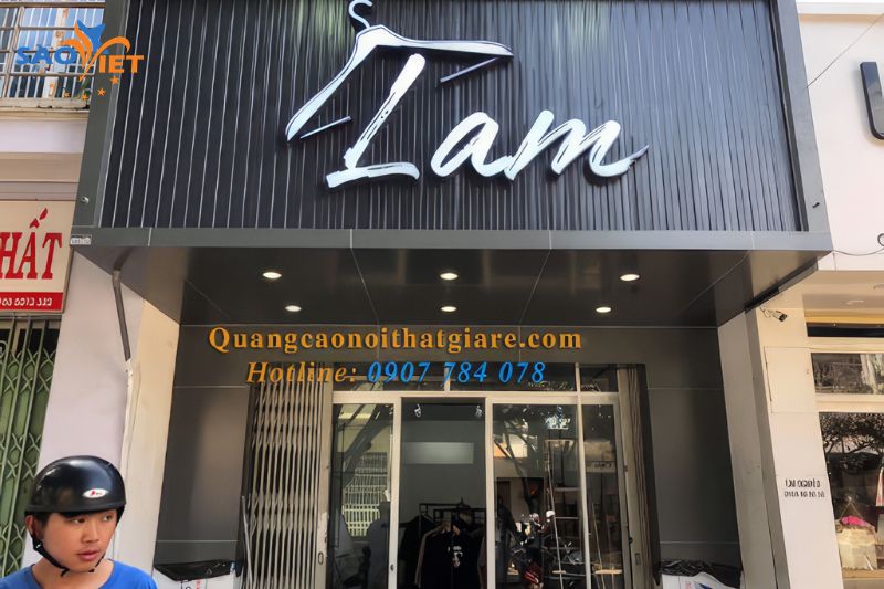 bảng hiệu bằng tôn