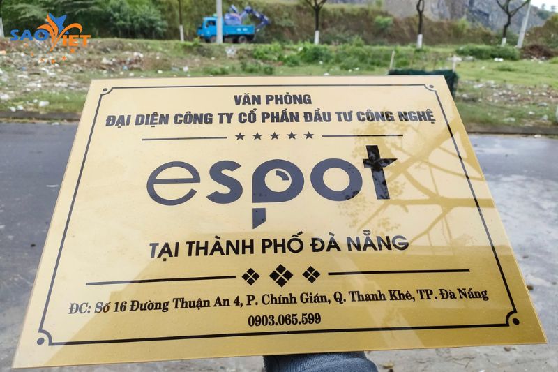 bảng hiệu inox đẹp