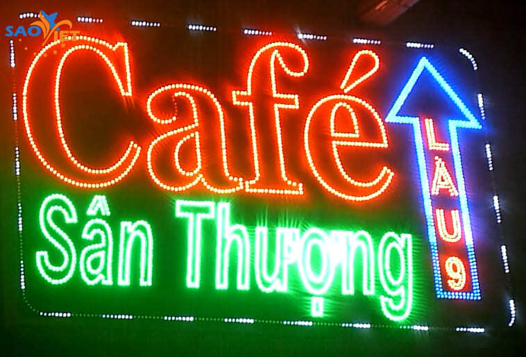 Biển LED vẫy Đà Nẵng cho quán cà phê