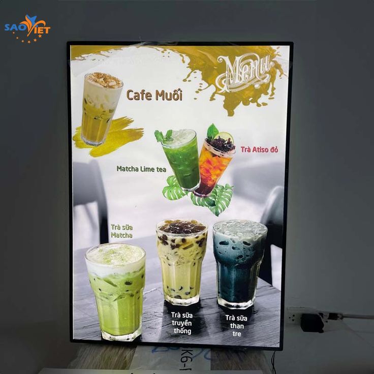 Hộp đèn siêu mỏng Đà Nẵng tại nhà hàng, quán cà phê